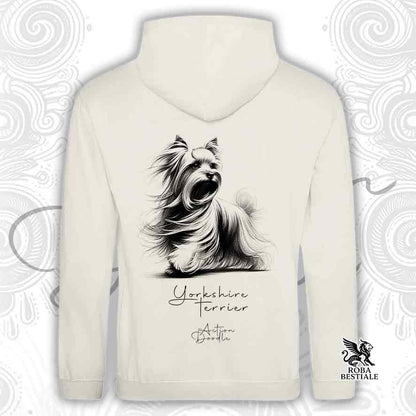 Sweat à capuche ACTION DOODLE - YORKSHIRE TERRIER - avec poches, différents coloris, unisexe - du XS au 3XL