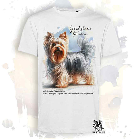 T-Shirt BEHAVIOR - YORKSHIRE TERRIER - Standard FCI - 100% Cotone - dalla XS alla 5XL