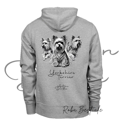 Felpa ACTION DOODLE - YORKSHIRE TERRIER 1 - Unisex - Grigia - dalla XS alla 3XL