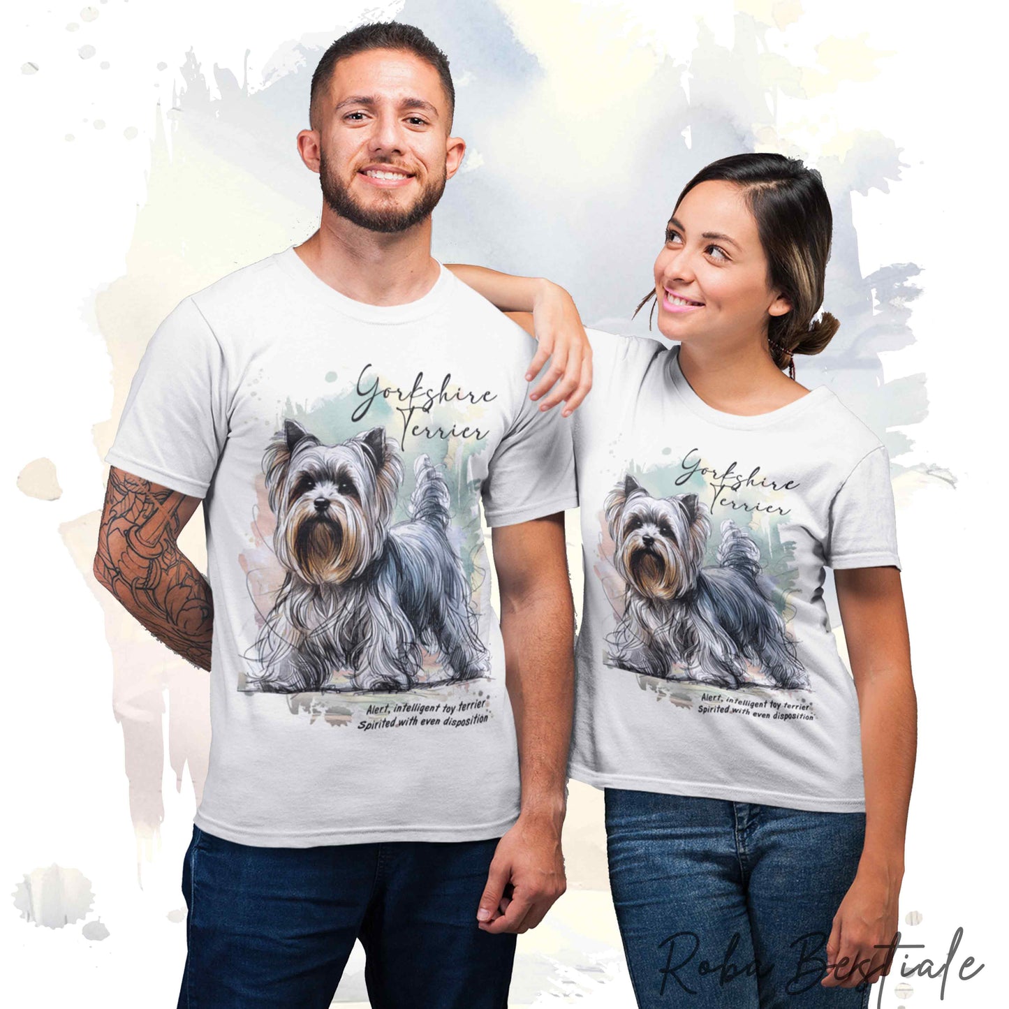 T-Shirt BEHAVIOR - YORKSHIRE TERRIER - Standard FCI - 100% Cotone - dalla XS alla 5XL