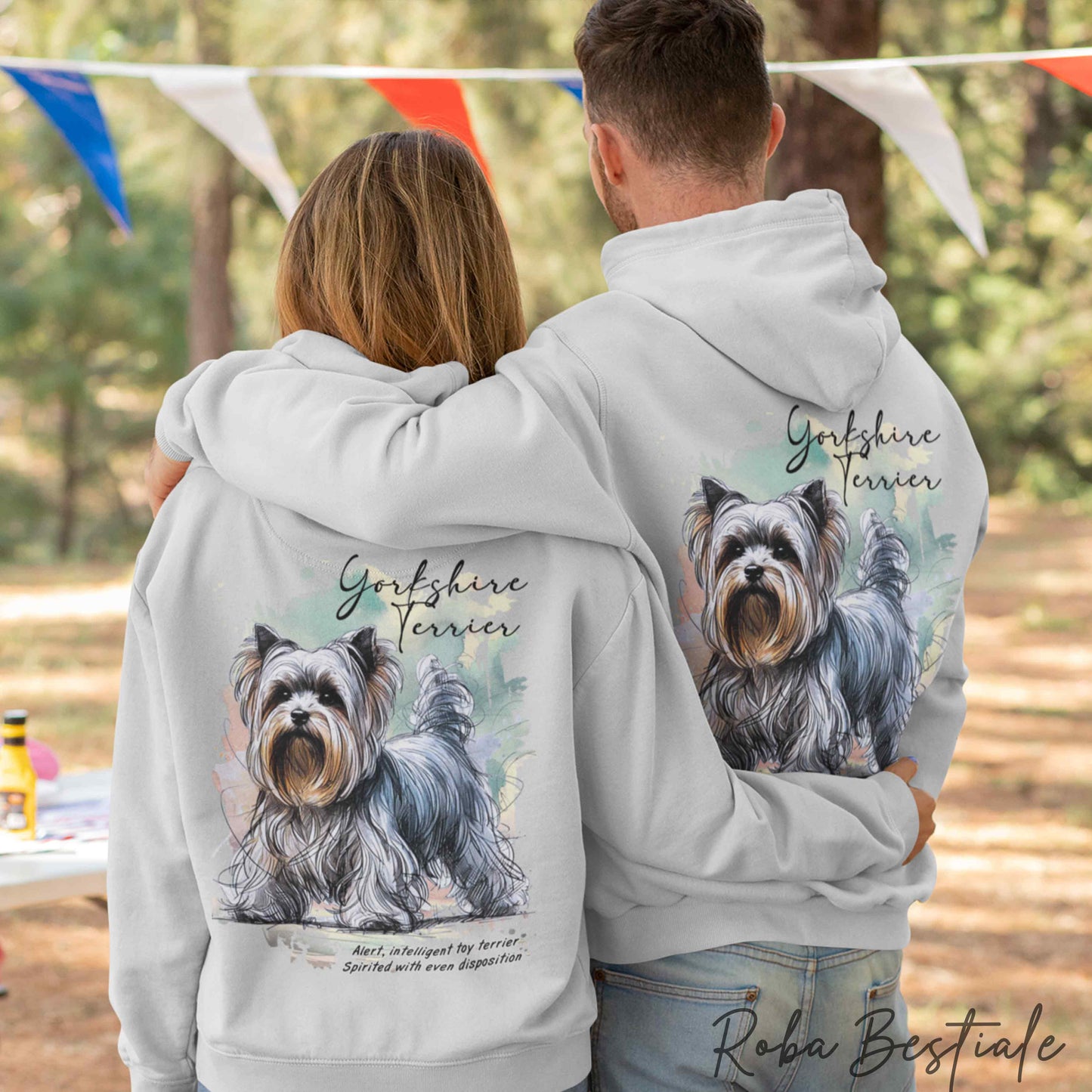 Felpa BEHAVIOR - YORKSHIRE TERRIER - Standard FCI - Unisex - Grigia - dalla XS alla 3XL