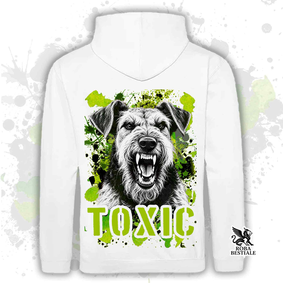 Felpa AIREDALE TERRIER - Cappuccio e Tasconi - Collezione Toxic