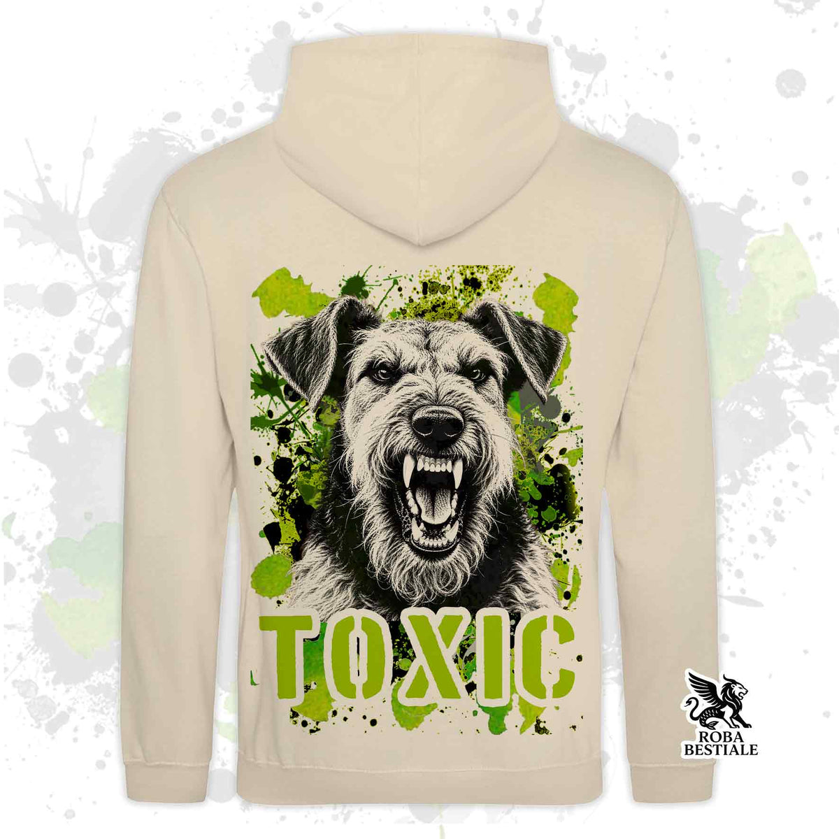 Felpa AIREDALE TERRIER - Cappuccio e Tasconi - Collezione Toxic