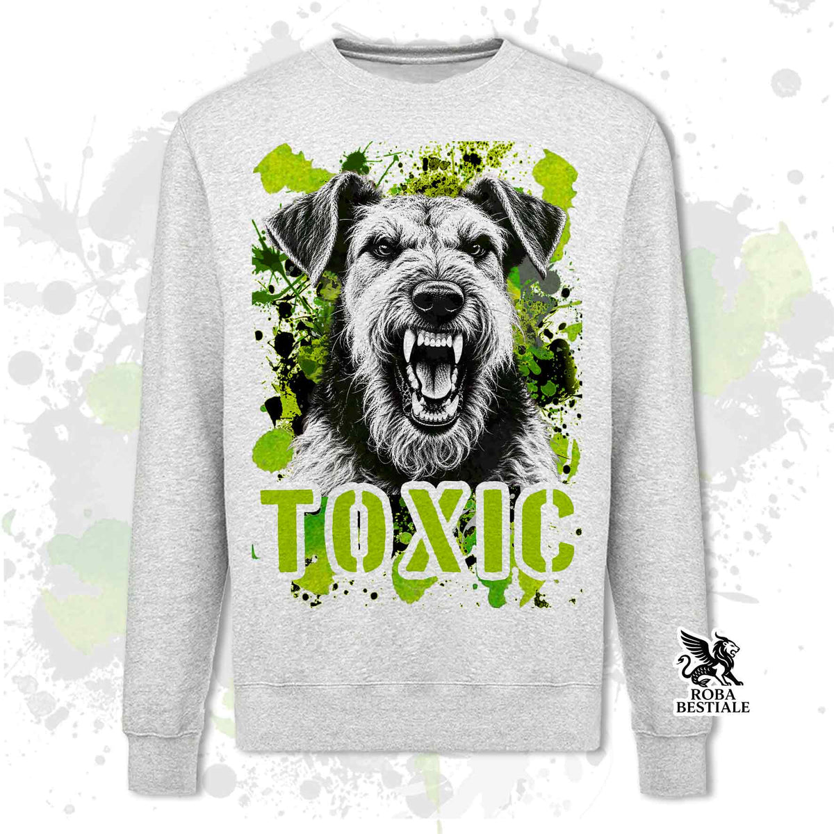 Felpa AIREDALE TERRIER - Girocollo - Collezione Toxic