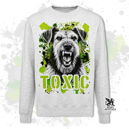 Felpa AIREDALE TERRIER - Girocollo - Collezione Toxic
