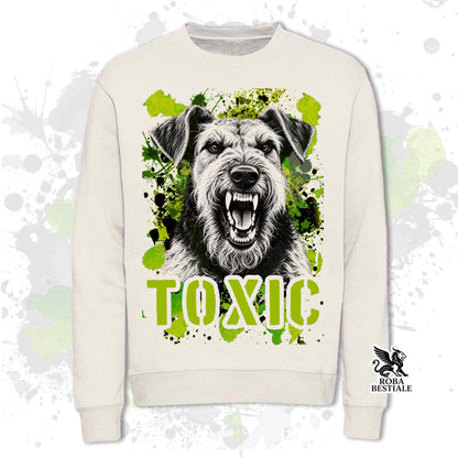 Felpa AIREDALE TERRIER - Girocollo - Collezione Toxic