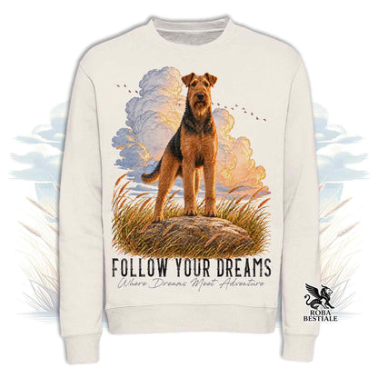 Felpa AIREDALE TERRIER - Girocollo - Collezione Dream