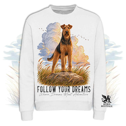 Felpa AIREDALE TERRIER - Girocollo - Collezione Dream