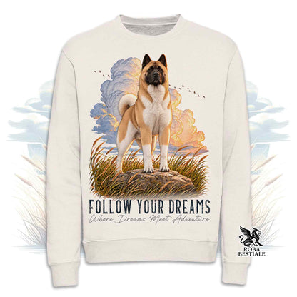 Felpa AKITA AMERICANO Fulvo - Girocollo - Collezione Dream
