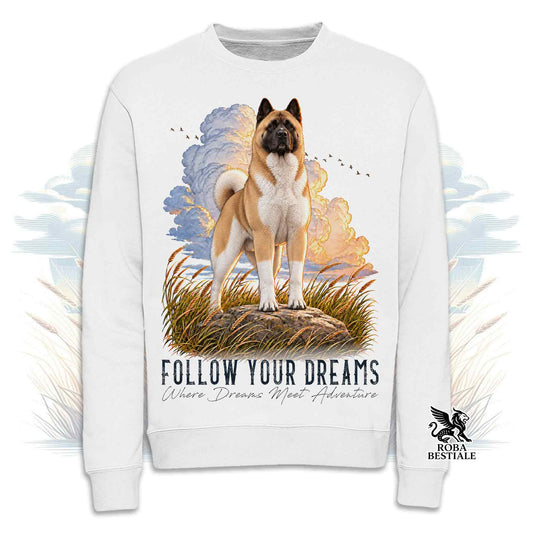 Felpa AKITA AMERICANO Fulvo - Girocollo - Collezione Dream