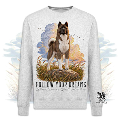 Felpa AKITA AMERICANO Tigrato - Girocollo - Collezione Dream