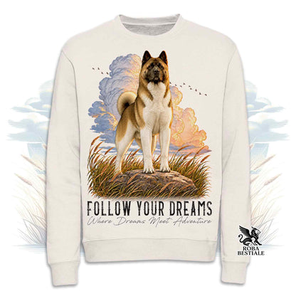 Felpa AKITA AMERICANO Zibellino - Girocollo - Collezione Dream