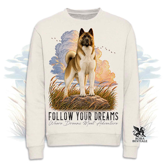 Felpa AKITA AMERICANO Zibellino - Girocollo - Collezione Dream