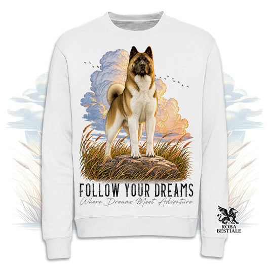 Felpa AKITA AMERICANO Zibellino - Girocollo - Collezione Dream