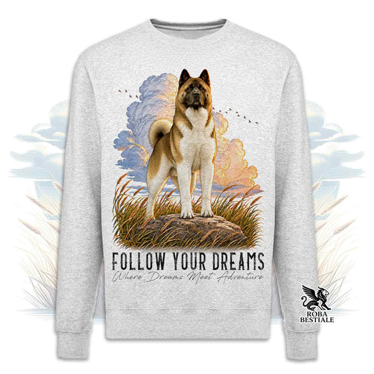 Felpa AKITA AMERICANO Zibellino - Girocollo - Collezione Dream