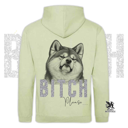 Sweat à capuche BI**H, PLEASE - AKITA INU - avec poches kangourou, unisexe, disponible en plusieurs couleurs - du XS au 5XL