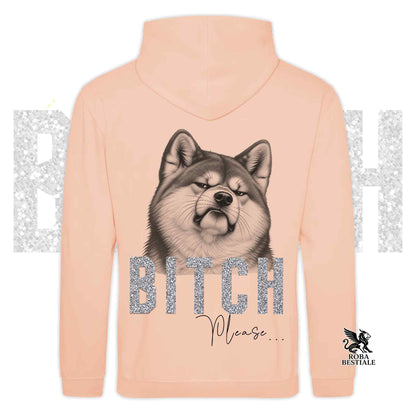 Sweat à capuche BI**H, PLEASE - AKITA INU - avec poches kangourou, unisexe, disponible en plusieurs couleurs - du XS au 5XL