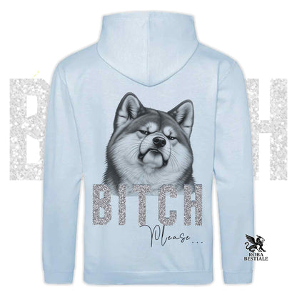 Sweat à capuche BI**H, PLEASE - AKITA INU - avec poches kangourou, unisexe, disponible en plusieurs couleurs - du XS au 5XL