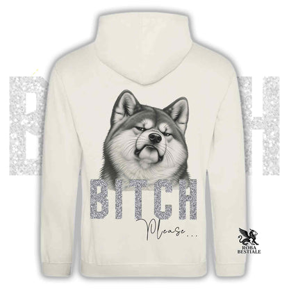 Sweat à capuche BI**H, PLEASE - AKITA INU - avec poches kangourou, unisexe, disponible en plusieurs couleurs - du XS au 5XL