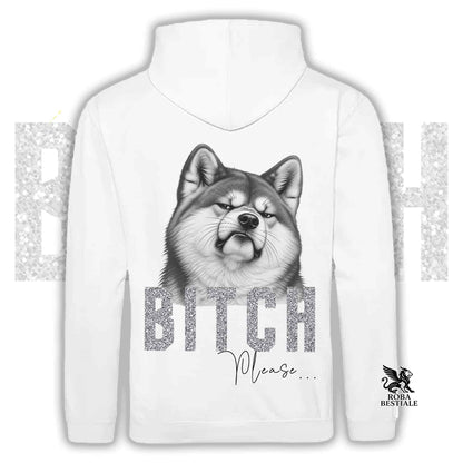 Sweat à capuche BI**H, PLEASE - AKITA INU - avec poches kangourou, unisexe, disponible en plusieurs couleurs - du XS au 5XL