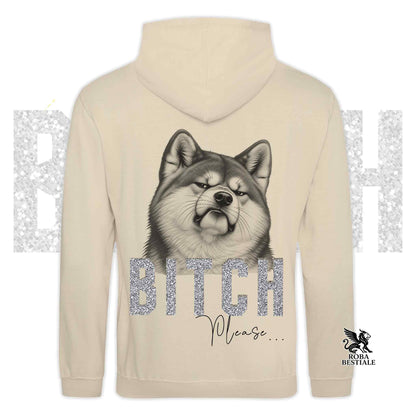 Sweat à capuche BI**H, PLEASE - AKITA INU - avec poches kangourou, unisexe, disponible en plusieurs couleurs - du XS au 5XL