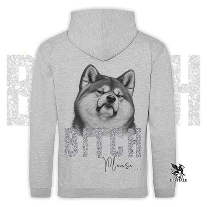 Sweat à capuche BI**H, PLEASE - AKITA INU - avec poches kangourou, unisexe, disponible en plusieurs couleurs - du XS au 5XL