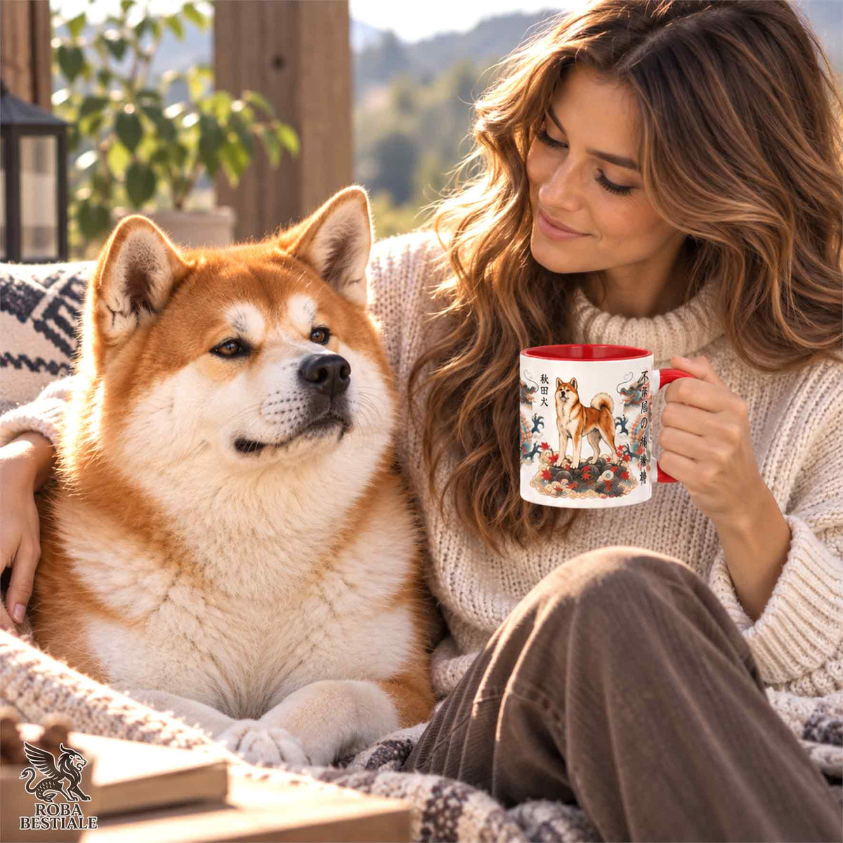 Tazza AKITA INU Rosso - Collezione Dragon