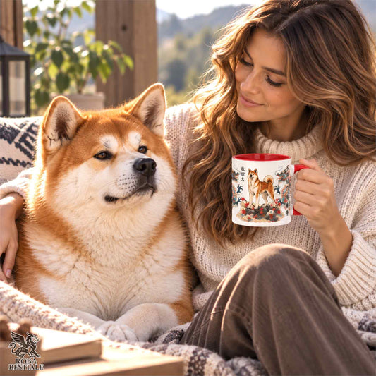 Tazza AKITA INU Rosso - Collezione Dragon