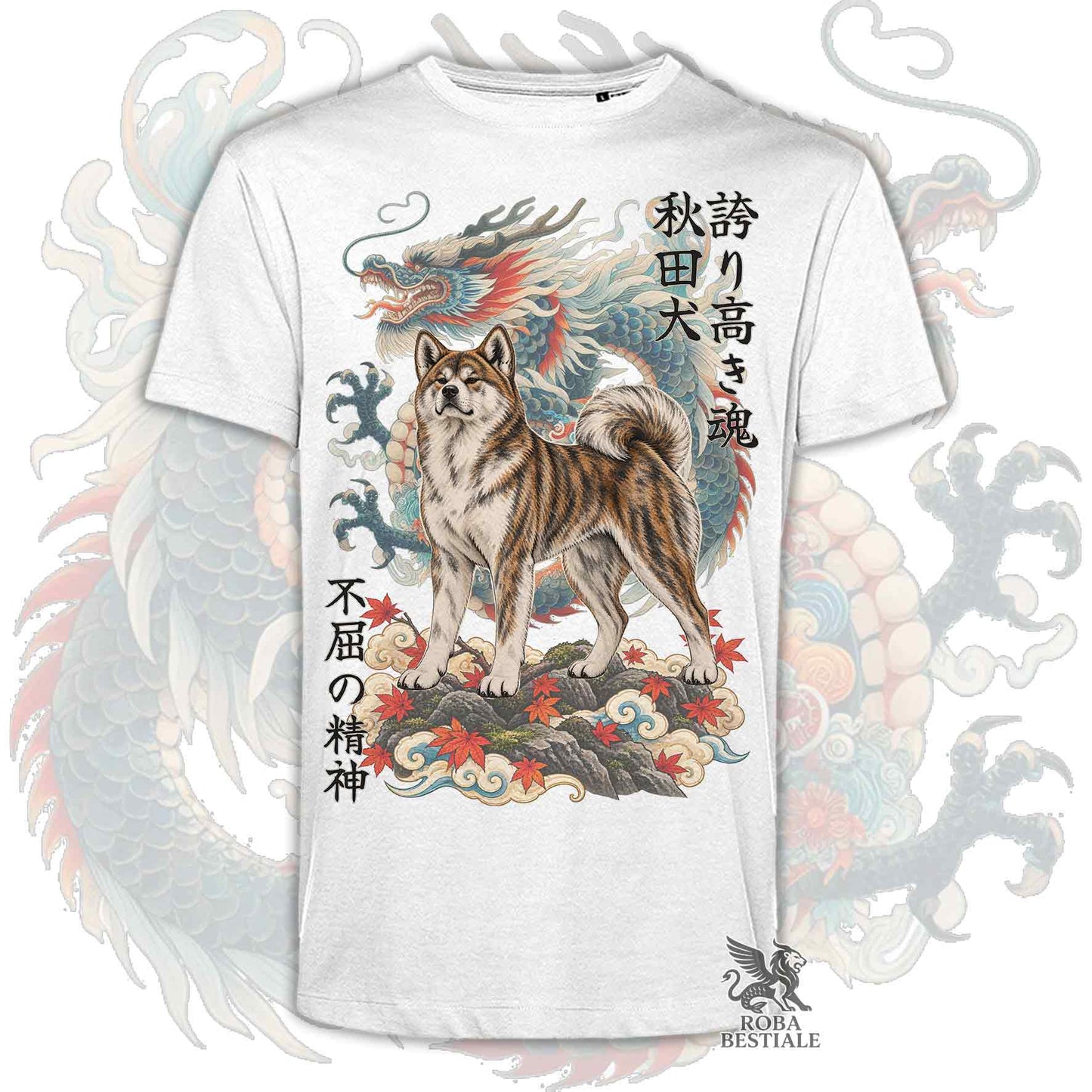 T-Shirt AKITA INU Tigrato - Collezione Dragon