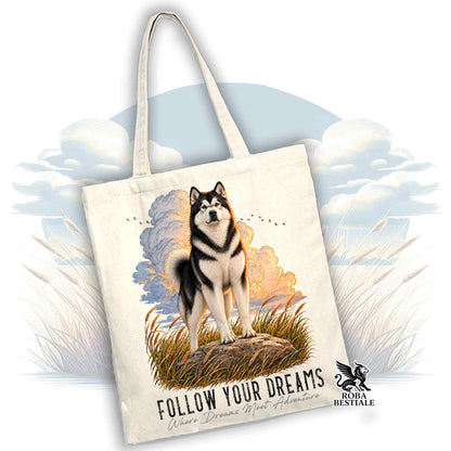 Tote Bag ALASKAN MALAMUTE Nero - Collezione Dream