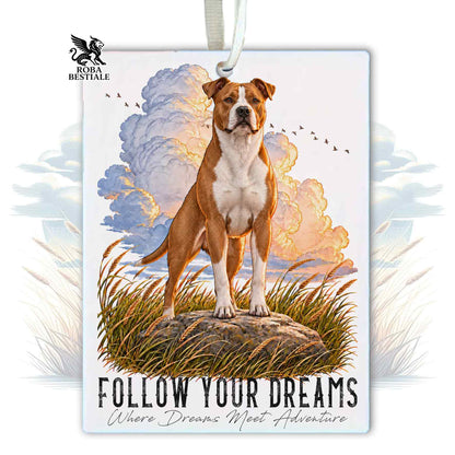 Profumatore AMERICAN STAFFORDSHIRE TERRIER Bianco e Rosso - Collezione Dream