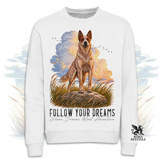 Felpa AUSTRALIAN CATTLE DOG Red - Girocollo - Collezione Dream