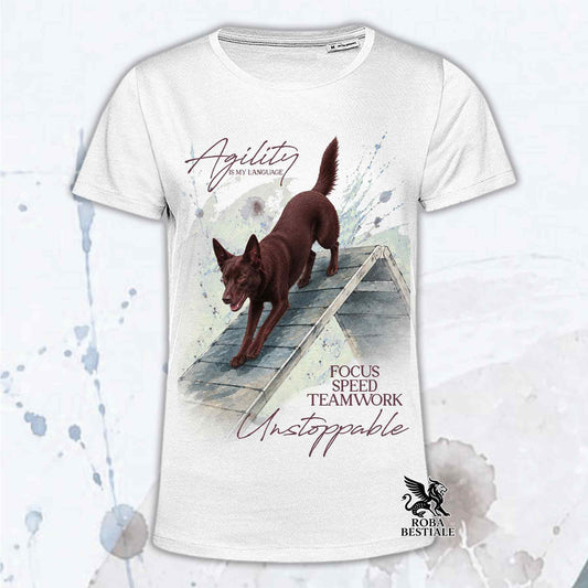 T-Shirt AUSTRALIAN KELPIE Rosso - Collezione A-Frame Agility