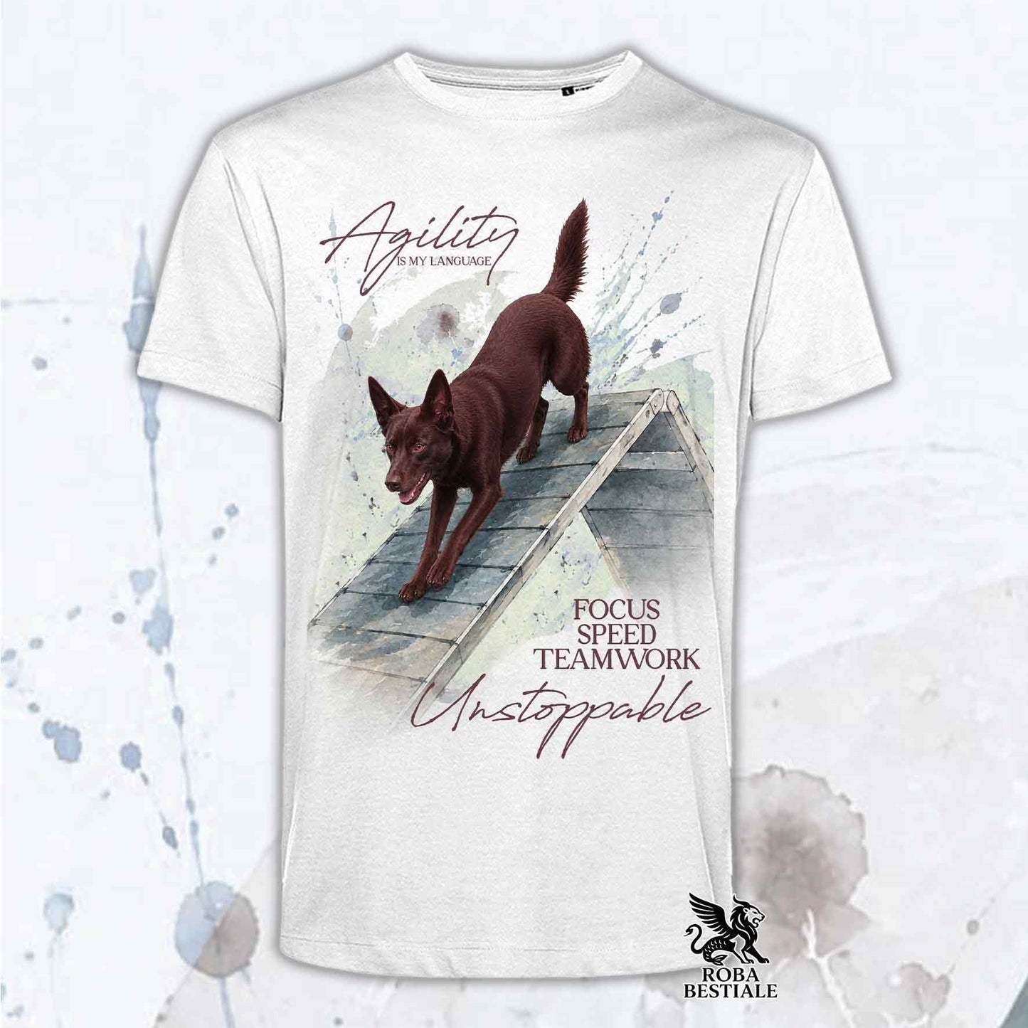 T-Shirt AUSTRALIAN KELPIE Rosso - Collezione A-Frame Agility