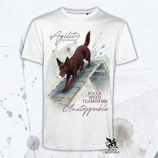 T-Shirt AUSTRALIAN KELPIE Rosso - Collezione A-Frame Agility