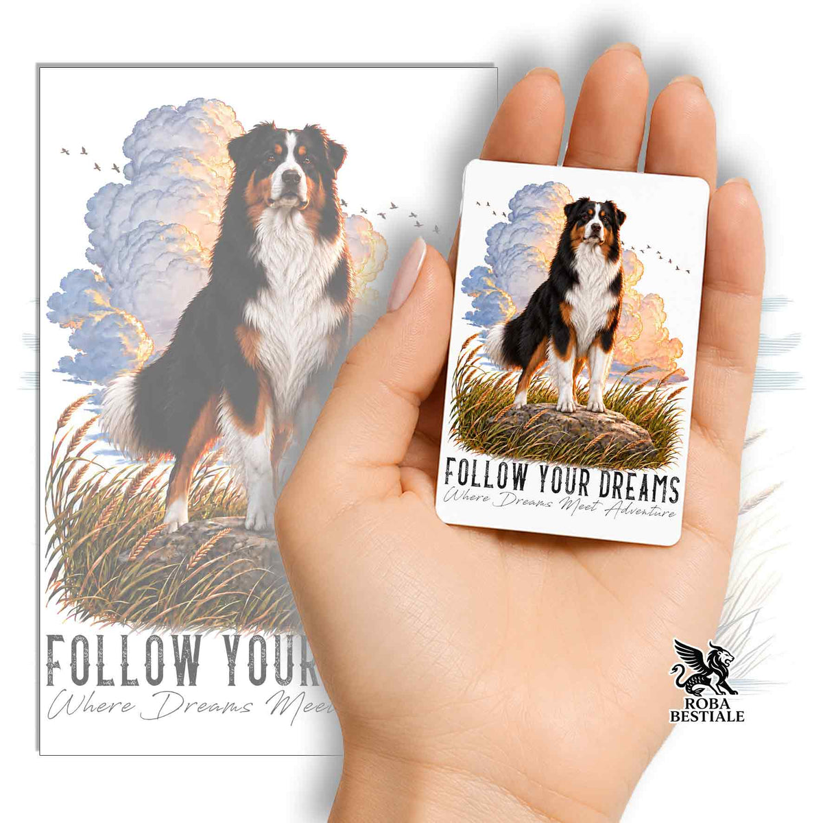 Calamita AUSTRALIAN SHEPHERD Black Tricolor - Collezione Dream