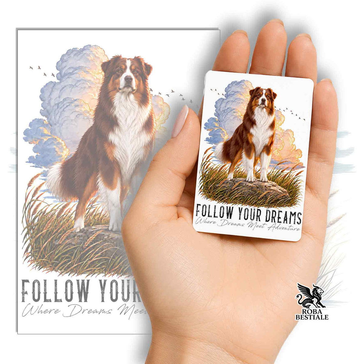 Calamita AUSTRALIAN SHEPHERD Red Tricolor - Collezione Dream