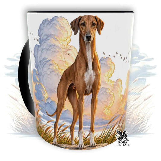 Mug QUOTES "DREAM" - AZAWAKH - Ceramic, with handle and interior in various colors - 330 ml
