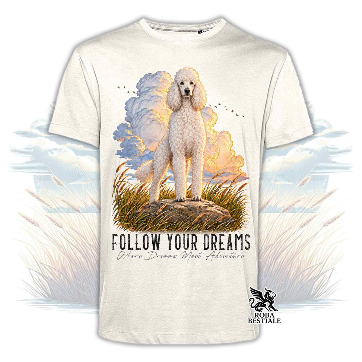 T-Shirt BARBONE Grande Mole Bianco - Collezione Dream