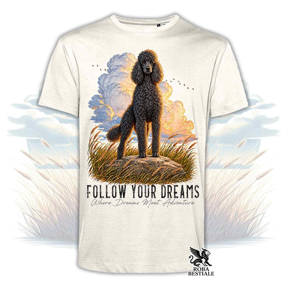 T-Shirt BARBONE Grande Mole Nero - Collezione Dream