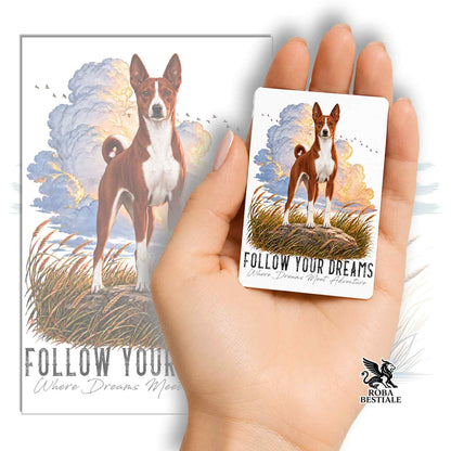 Calamita BASENJI Bianco e Rosso - Collezione Dream