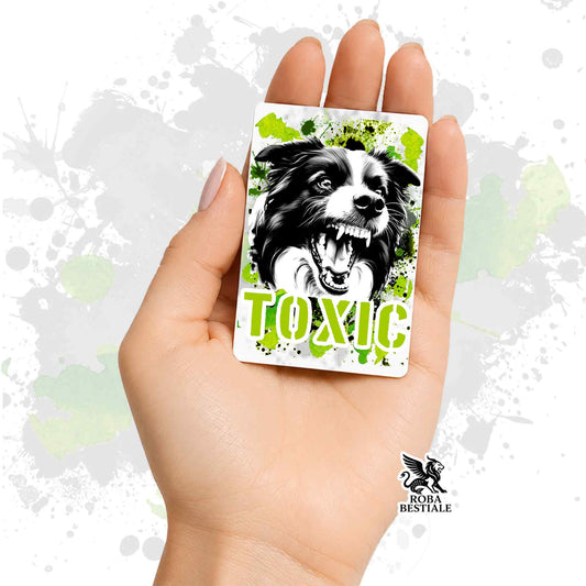 Calamita in MDF con la stampa di un Border Collie. Idea regalo per amanti dei cani, da Roba Bestiale