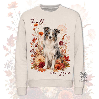 Felpa BORDER COLLIE Blue Merle - Girocollo - Collezione Fall...in Love