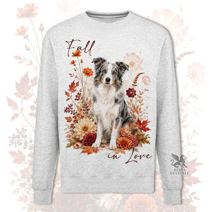 Felpa BORDER COLLIE Blue Merle - Girocollo - Collezione Fall...in Love