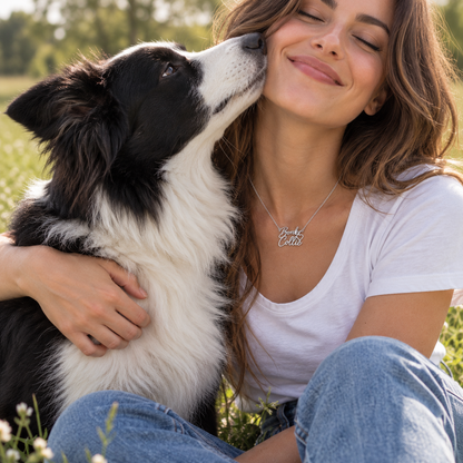 Collana BORDER COLLIE - Collezione Cuoricino by Kira Pet Jewelry