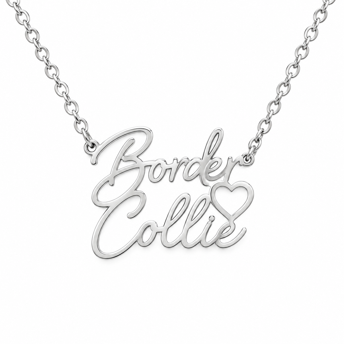 Collana BORDER COLLIE - Collezione Cuoricino by Kira Pet Jewelry
