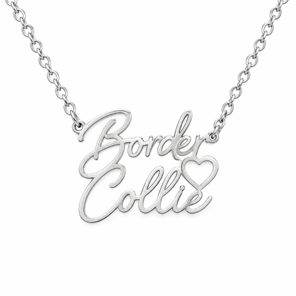 Collana BORDER COLLIE - Collezione Cuoricino by Kira Pet Jewelry