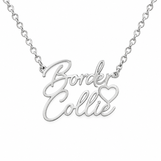 Collana BORDER COLLIE - Collezione Cuoricino by Kira Pet Jewelry