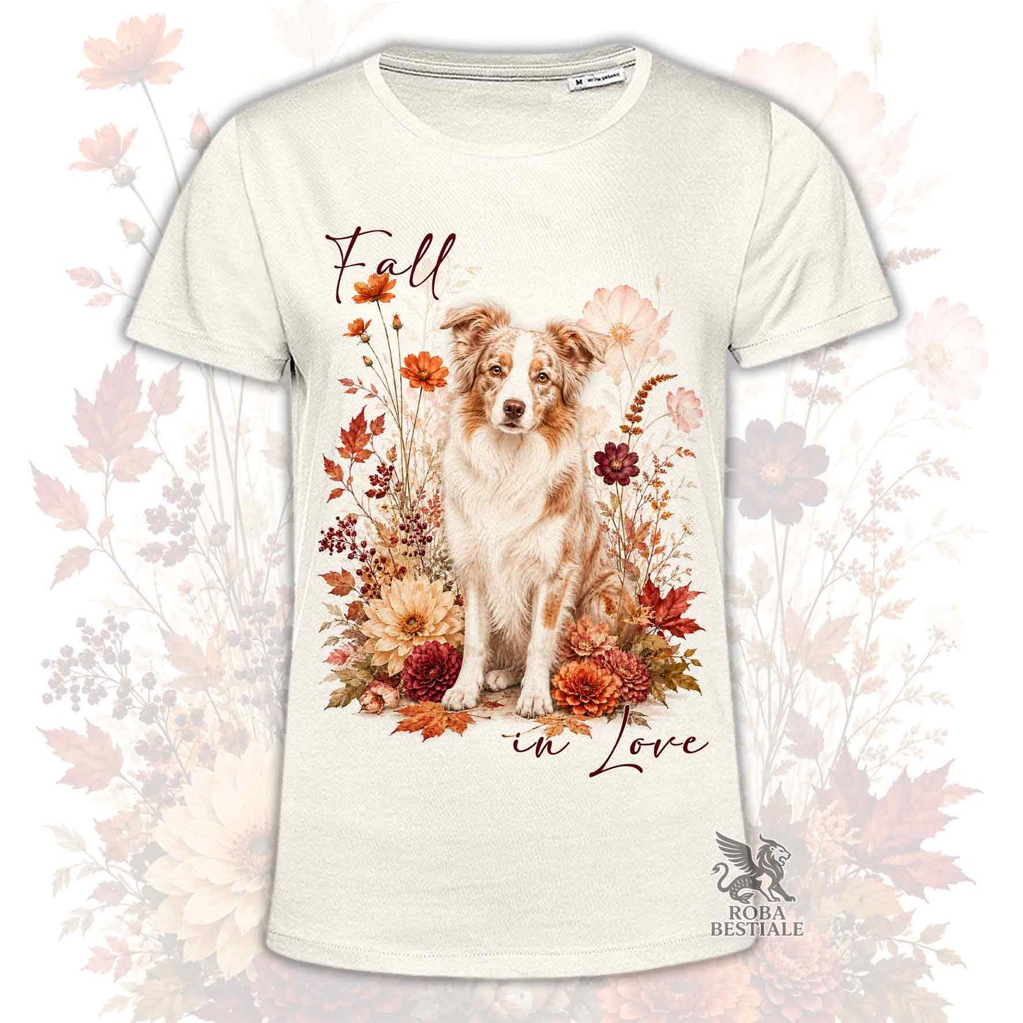 T-Shirt BORDER COLLIE Red Merle - Collezione Fall...in Love