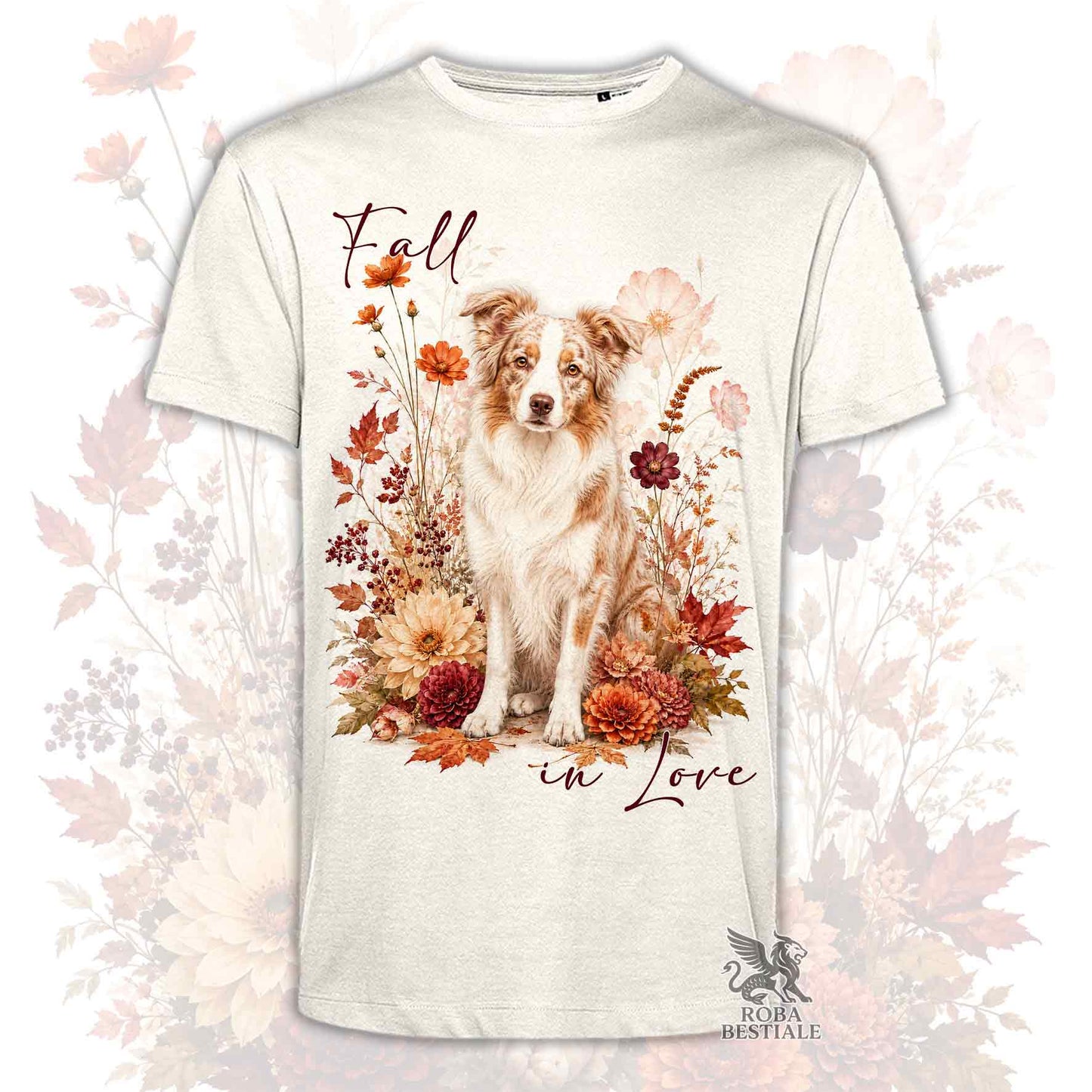 T-Shirt BORDER COLLIE Red Merle - Collezione Fall...in Love